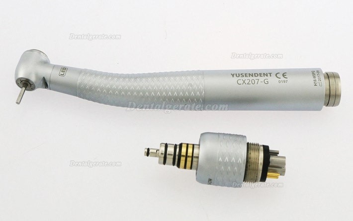 YUSENDENT&reg; CX207-GW-PQ Zahnarzt LED Glasfaser Handst&uuml;ck W&H Kompatibel (Mit Koppler x1 + Ohne Koppler x2)